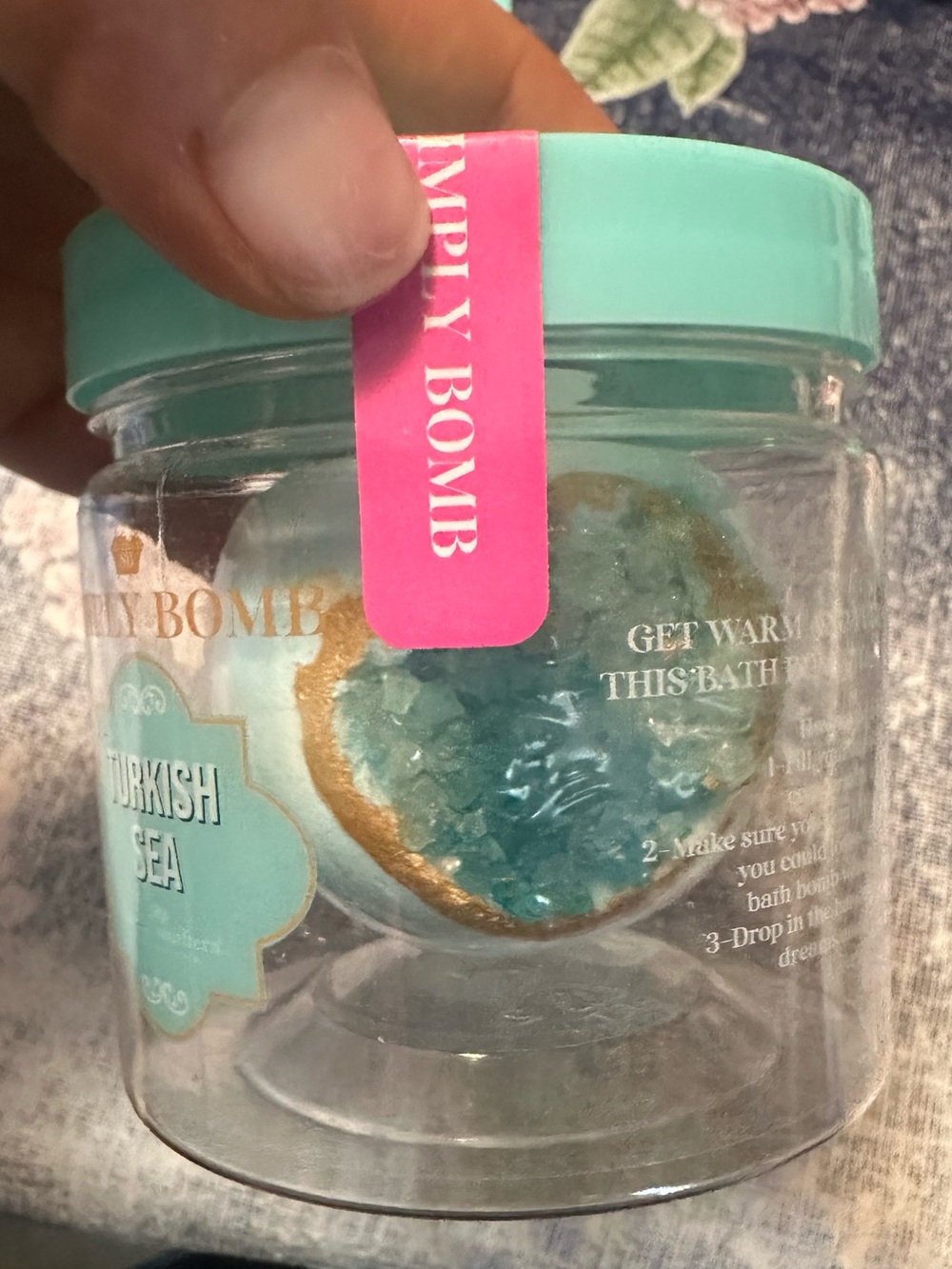 Simply Southern Turkish Sea Bath Bomb - Aqua NWT protection seal still intact